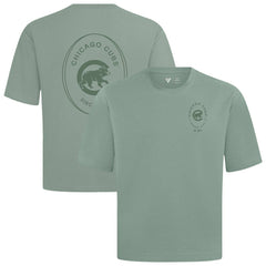 Chicago Cubs Levelwear Signet Oversized Luxe Signature Knit T-Shirt Green