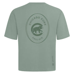Chicago Cubs Levelwear Signet Oversized Luxe Signature Knit T-Shirt Green