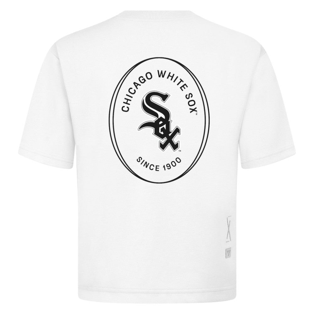 Chicago White Sox Levelwear Signet Oversized Luxe Signature Knit T-Shirt White