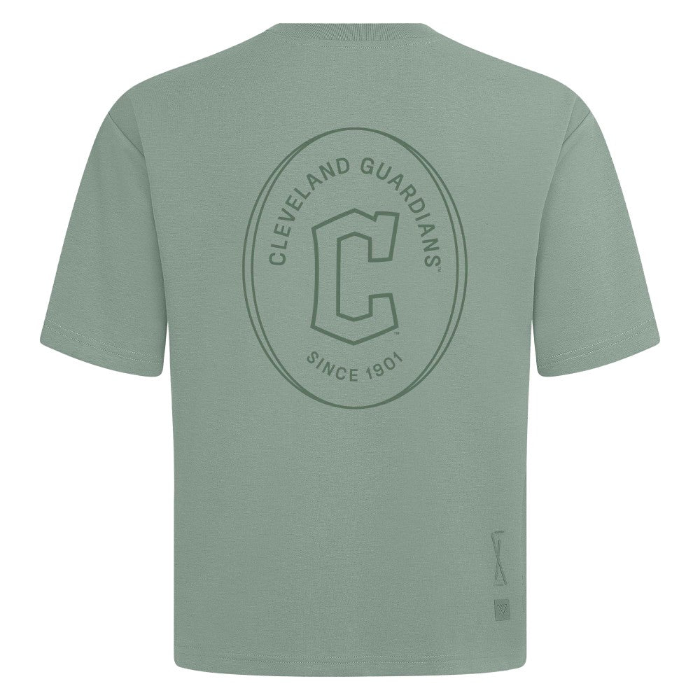 Cleveland Guardians Levelwear Signet Oversized Luxe Signature Knit T-Shirt Green