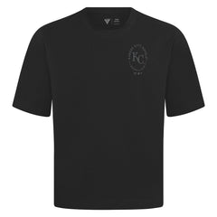 Kansas City Royals Levelwear Signet Oversized Luxe Signature Knit T-Shirt Black