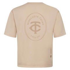 Minnesota Twins Levelwear Register Oversized Luxe Signature Knit T-Shirt Khaki