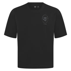 Minnesota Twins Levelwear Register Oversized Luxe Signature Knit T-Shirt Black