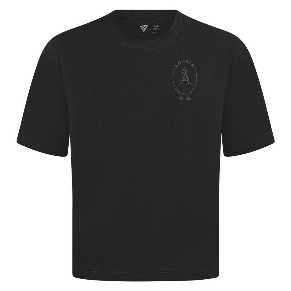 Los Angeles Angels Levelwear Register Oversized Luxe Signature Knit T-Shirt Black