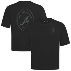 Atlanta Braves Levelwear Register Oversized Luxe Signature Knit T-Shirt Black