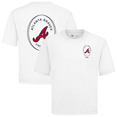Atlanta Braves Levelwear Register Oversized Luxe Signature Knit T-Shirt White
