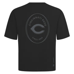 Cincinnati Reds Levelwear Register Oversized Luxe Signature Knit T-Shirt Black