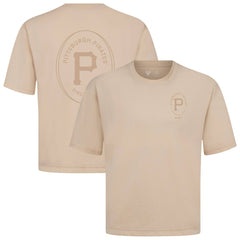 Pittsburgh Pirates Levelwear Register Oversized Luxe Signature Knit T-Shirt Khaki