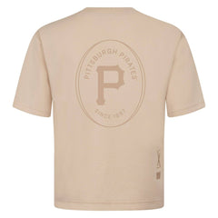 Pittsburgh Pirates Levelwear Register Oversized Luxe Signature Knit T-Shirt Khaki