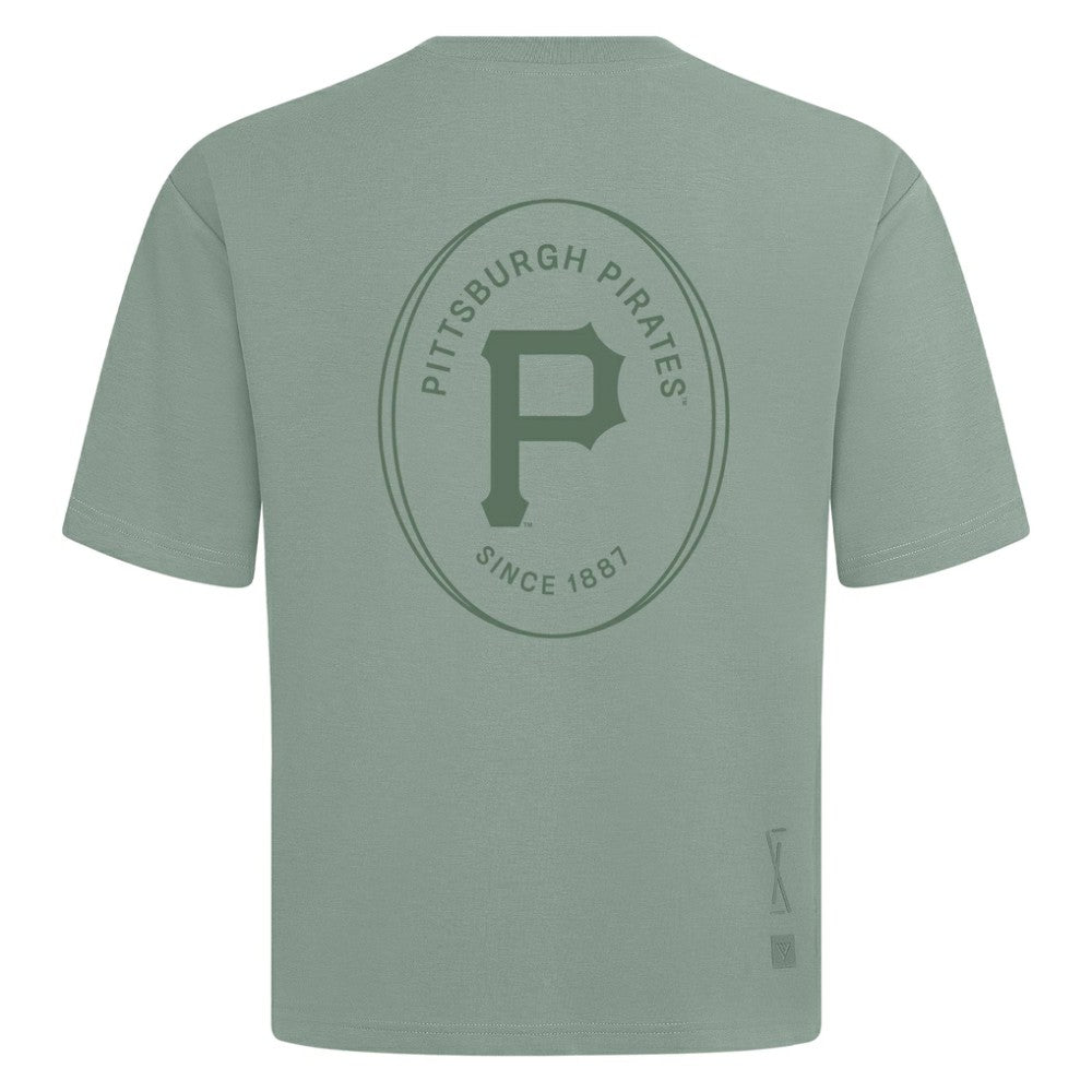 Pittsburgh Pirates Levelwear Register Oversized Luxe Signature Knit T-Shirt Green