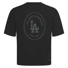 Los Angeles Dodgers Levelwear Register Oversized Luxe Signature Knit T-Shirt Black