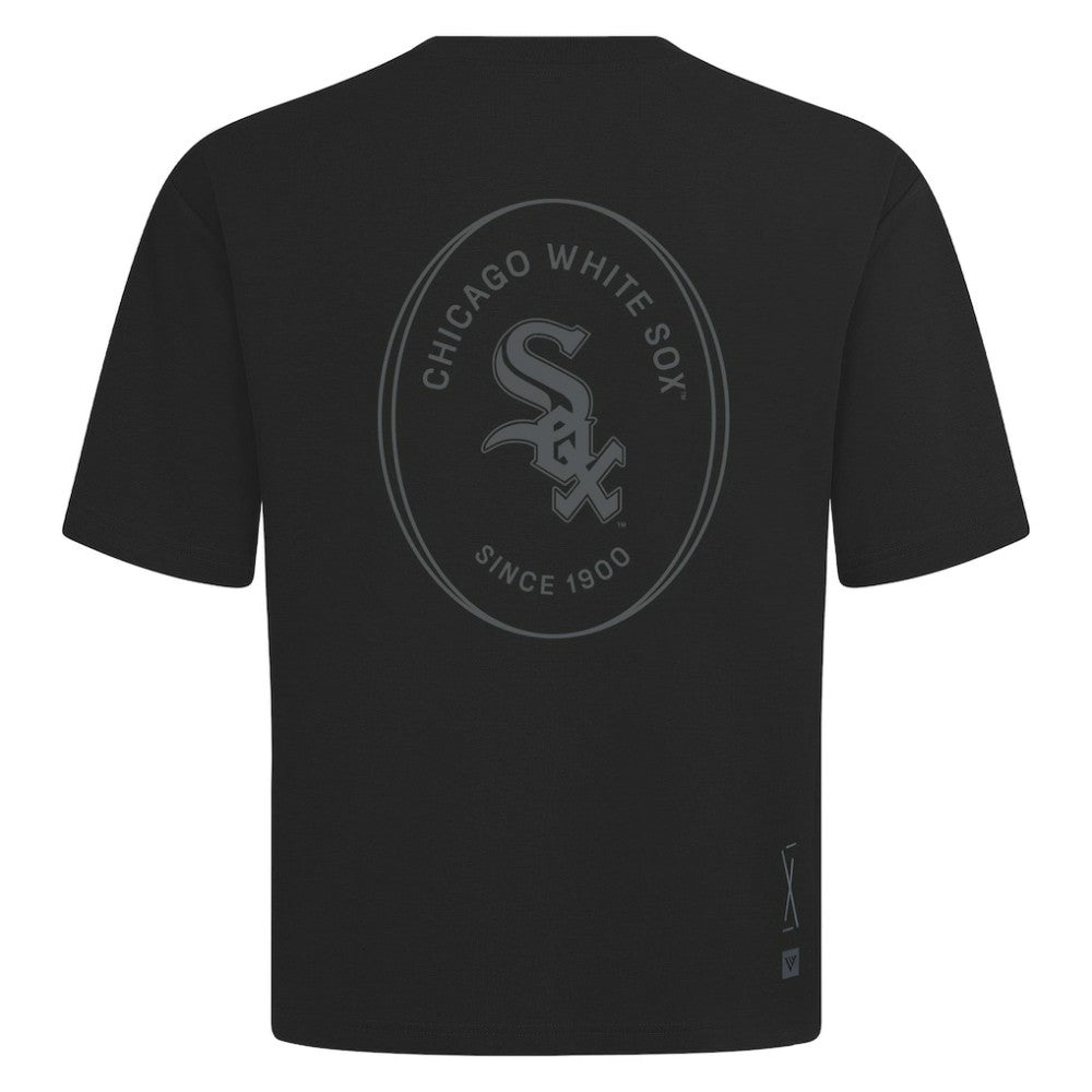 Chicago White Sox Levelwear Register Oversized Luxe Signature Knit T-Shirt Black