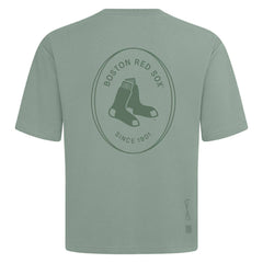 Boston Red Sox Levelwear Register Oversized Luxe Signature Knit T-Shirt Green