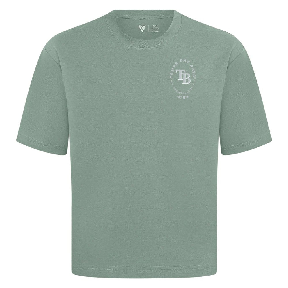 Tampa Bay Rays Levelwear Register Oversized Luxe Signature Knit T-Shirt Green