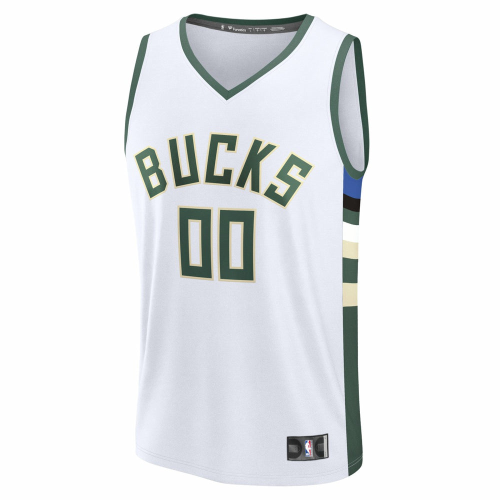 Milwaukee Bucks Fast Break Custom Jersey - Association Edition - White