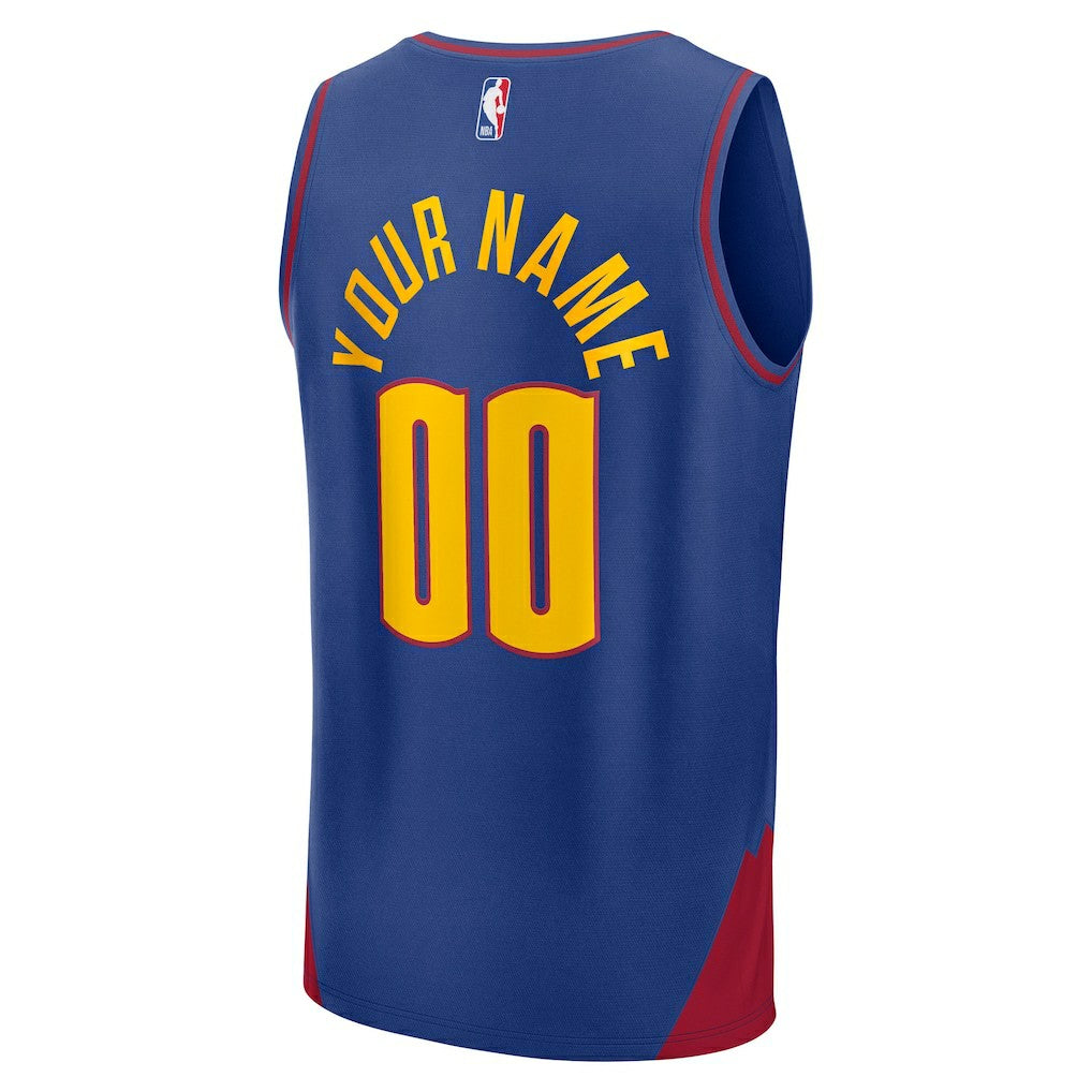 Denver Nuggets Youth Fast Break Custom Replica Jersey sale - Blue sale - Statement Edition