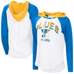 St. Louis Blues G-III 4Her by Carl Banks Women's MVP Hooded Long-Sleeve T-Shirt White