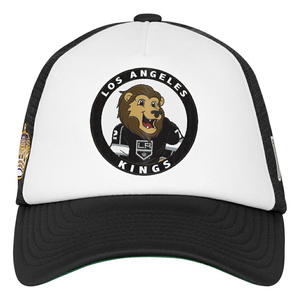 Los Angeles Kings Mitchell & Ness Youth Mascot Adjustable Trucker Hat White