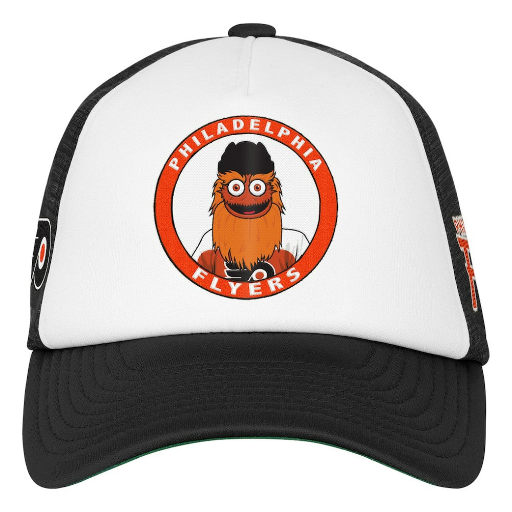 Philadelphia Flyers Mitchell & Ness Youth Mascot Adjustable Trucker Hat White