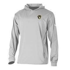 Milwaukee Brewers Long Drive Pullover Hoodie Gray | Columbia