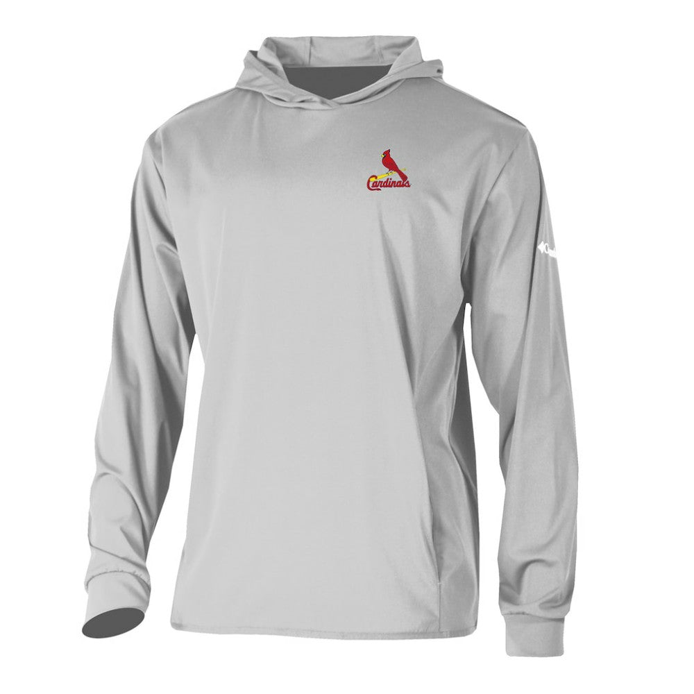 St. Louis Cardinals Long Drive Pullover Hoodie Gray | Columbia