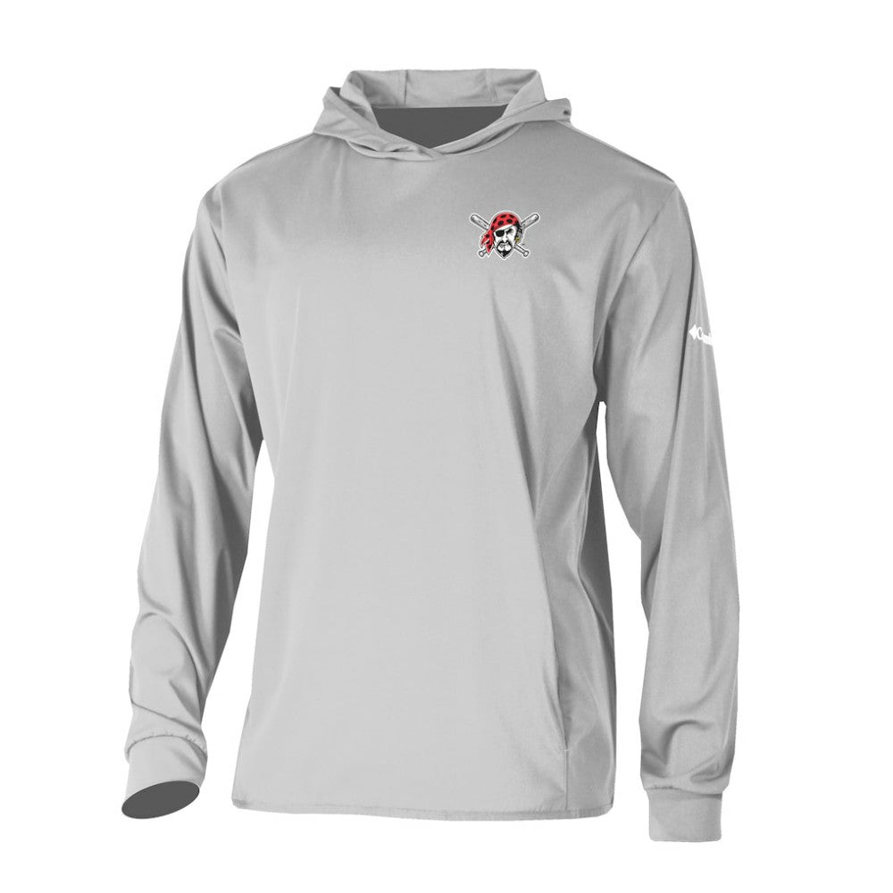 Pittsburgh Pirates Long Drive Pullover Hoodie Gray | Columbia