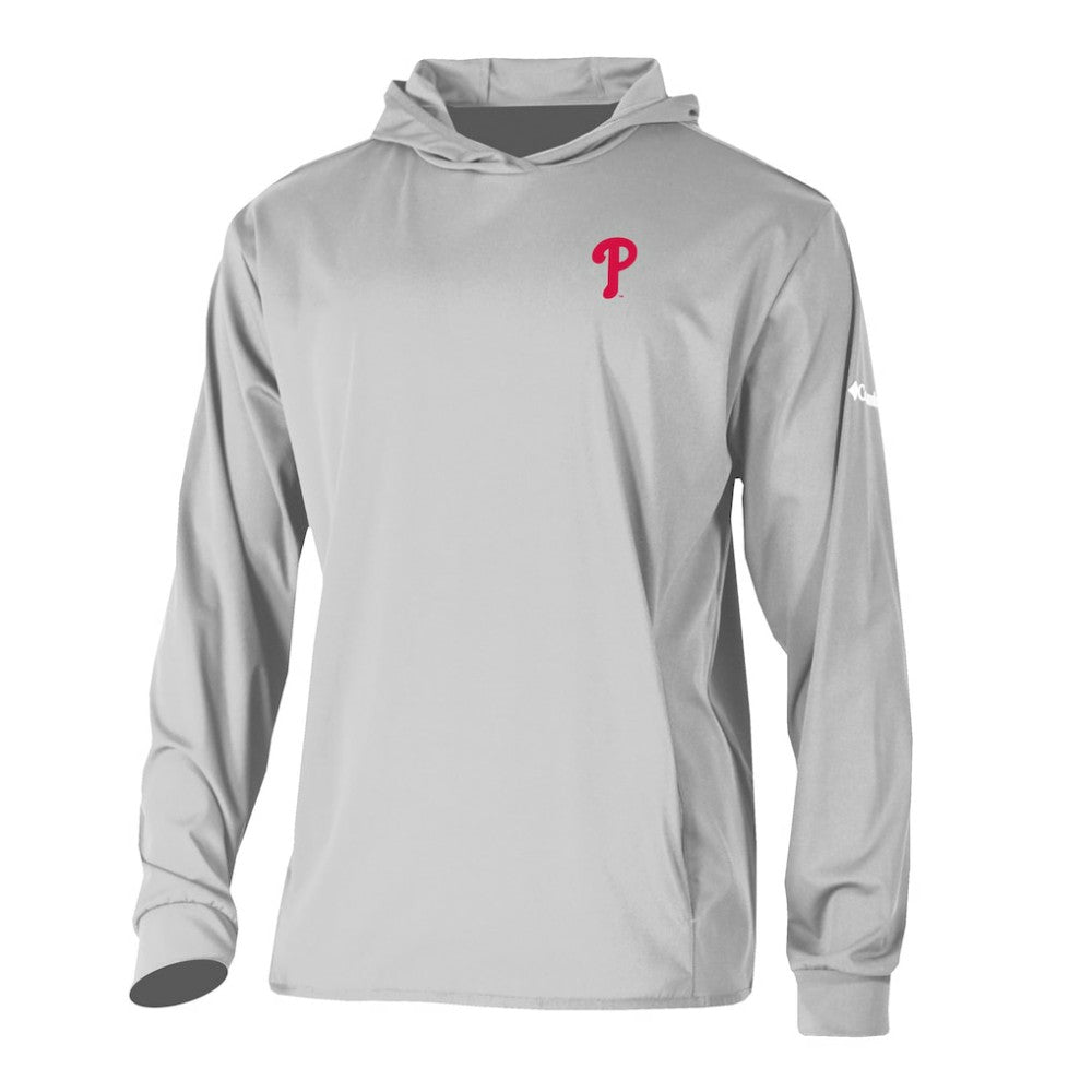Philadelphia Phillies Long Drive Pullover Hoodie Gray | Columbia
