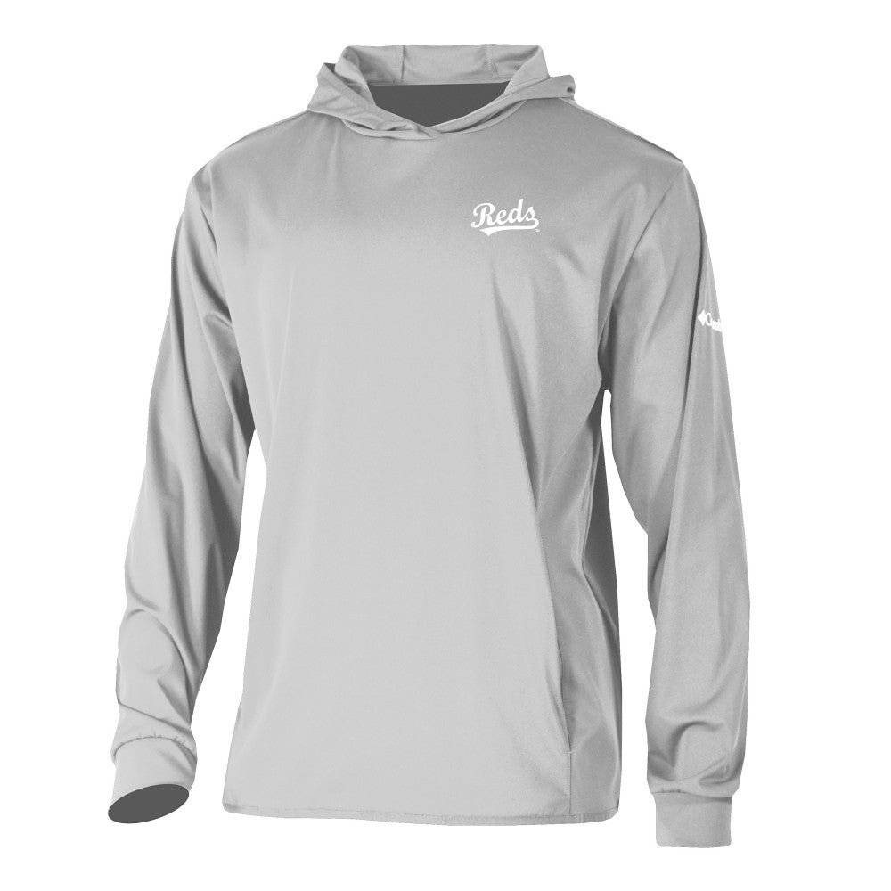 Cincinnati Reds Long Drive Pullover Hoodie Gray | Columbia