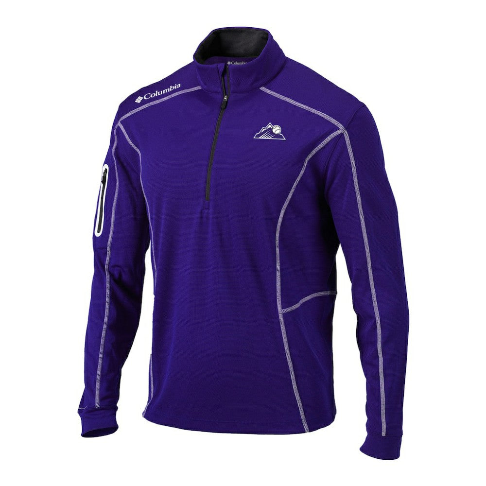Colorado Rockies Omni-Wick Shotgun Quarter-Zip Pullover Purple | Columbia