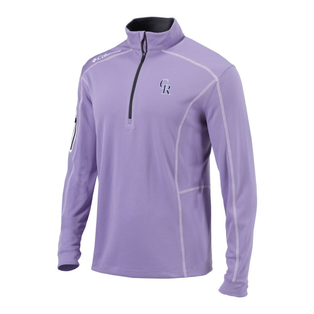 Colorado Rockies Omni-Wick Shotgun Quarter-Zip Pullover Purple | Columbia