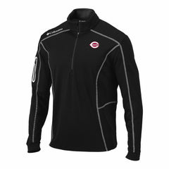 Cincinnati Reds Omni-Wick Shotgun Quarter-Zip Pullover Black | Columbia