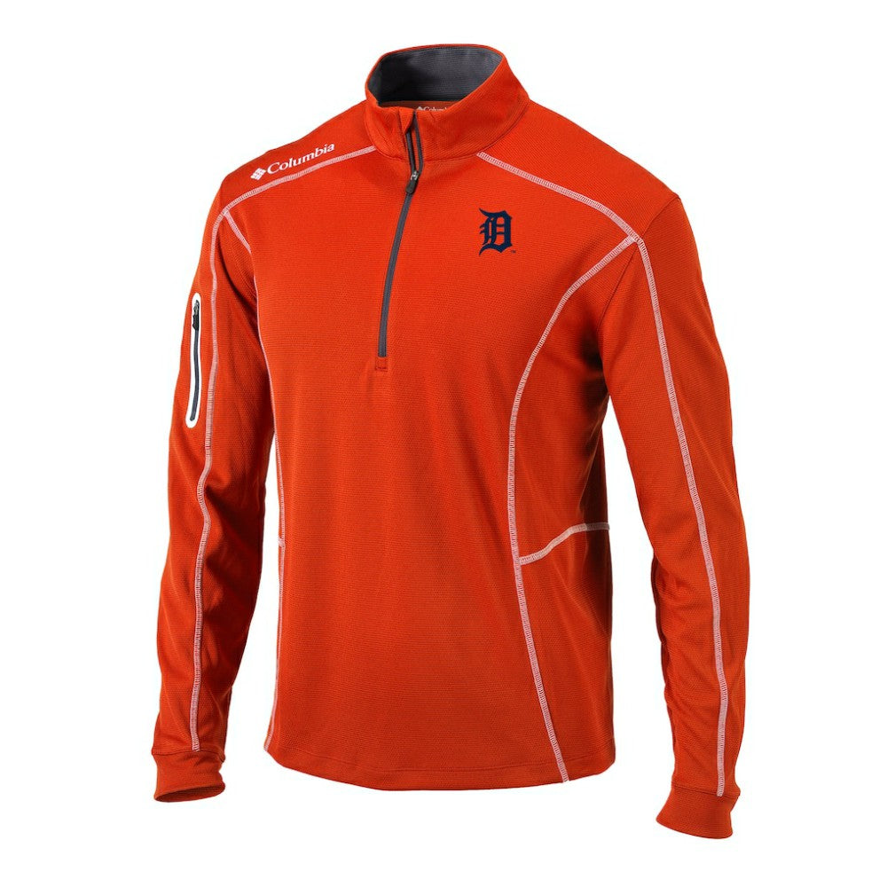 Detroit Tigers Omni-Wick Shotgun Quarter-Zip Pullover Orange | Columbia
