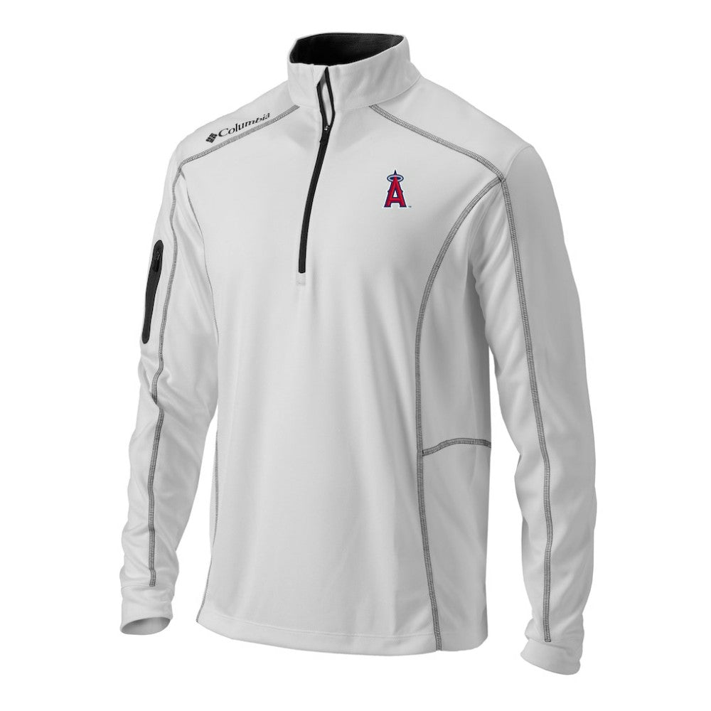 Los Angeles Angels Omni-Wick Shotgun Quarter-Zip Pullover White | Columbia
