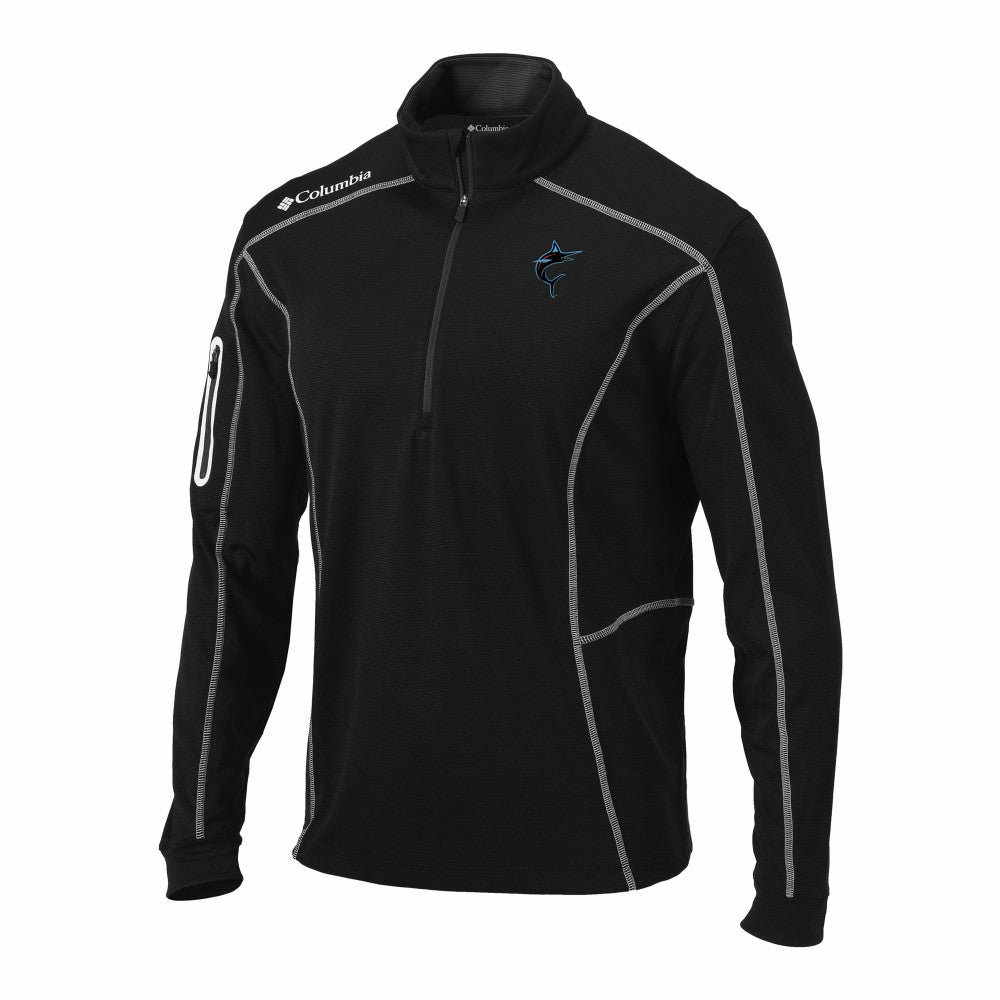 Miami Marlins Omni-Wick Shotgun Quarter-Zip Pullover Black | Columbia