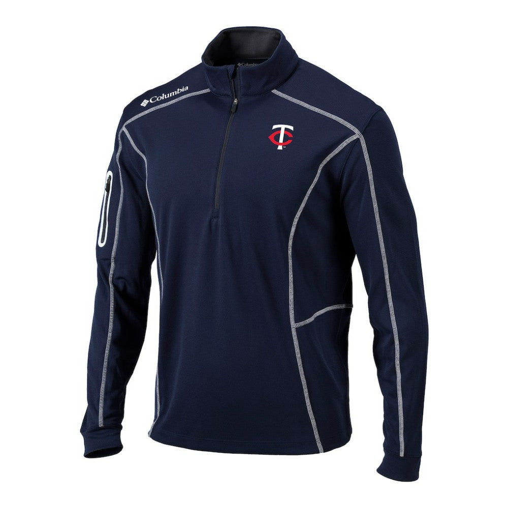 Minnesota Twins Omni-Wick Shotgun Quarter-Zip Pullover Navy | Columbia
