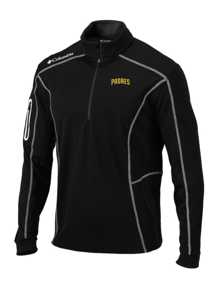 San Diego Padres Omni-Wick Shotgun Quarter-Zip Pullover Black | Columbia