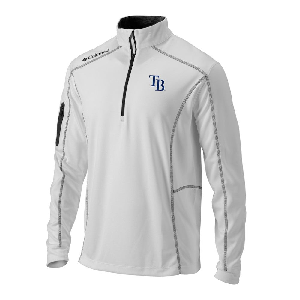 Tampa Bay Rays Omni-Wick Shotgun Quarter-Zip Pullover White | Columbia