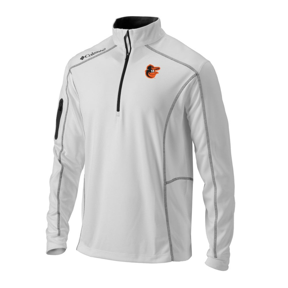 Baltimore Orioles Omni-Wick Shotgun Quarter-Zip Pullover White | Columbia