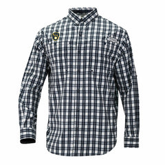 Milwaukee Brewers Super Tamiami Omni-Shade Long Sleeve Button-Down Shirt Navy | Columbia