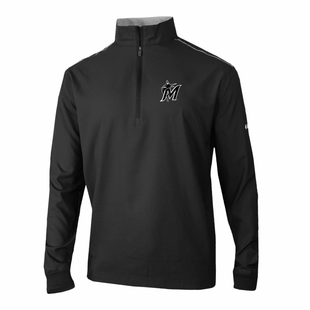 Miami Marlins Omni-Wick Bogey's Paradise Quarter-Zip Pullover Black | Columbia