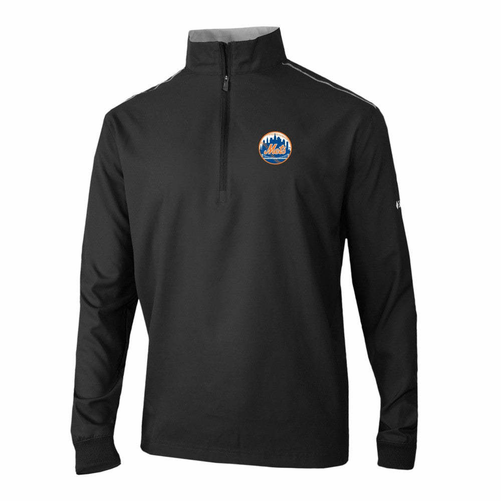 New York Mets Omni-Wick Bogey's Paradise Quarter-Zip Pullover Black | Columbia
