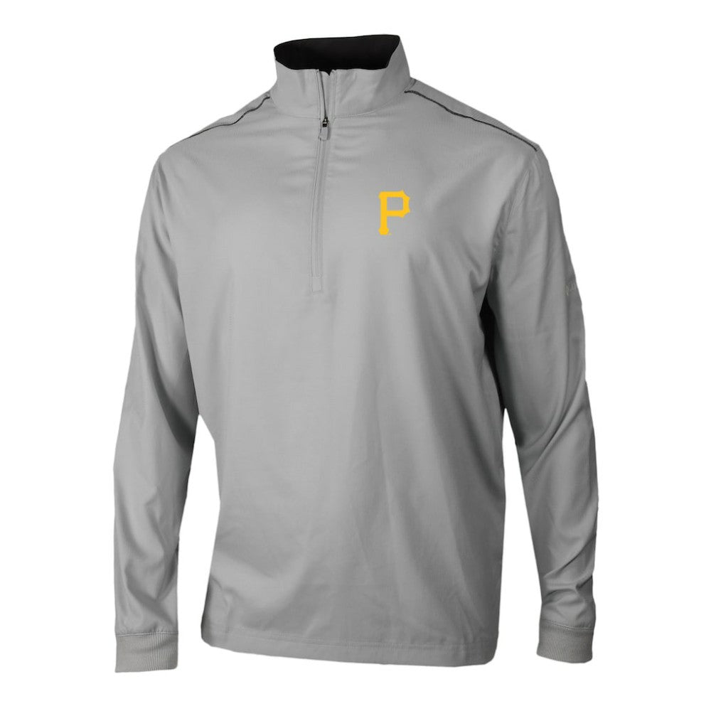 Pittsburgh Pirates Omni-Wick Bogey's Paradise Quarter-Zip Pullover Gray | Columbia