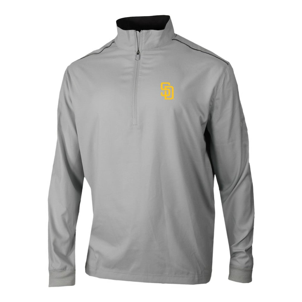 San Diego Padres Omni-Wick Bogey's Paradise Quarter-Zip Pullover Gray | Columbia
