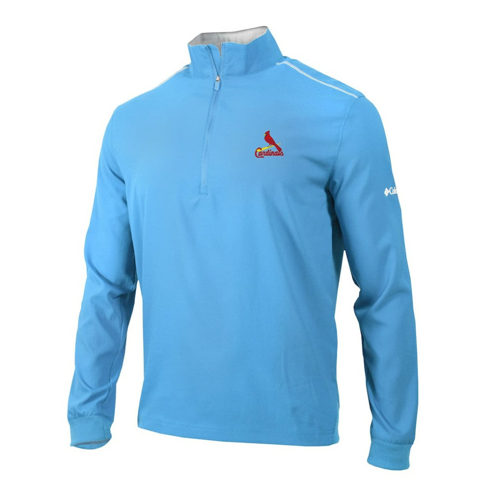 St. Louis Cardinals Omni-Wick Bogey's Paradise Quarter-Zip Pullover Light Blue | Columbia