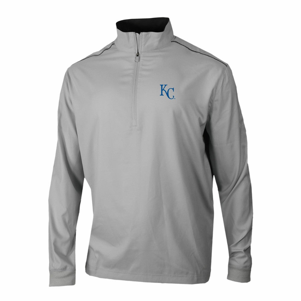 Kansas City Royals Omni-Wick Bogey's Paradise Quarter-Zip Pullover Gray | Columbia