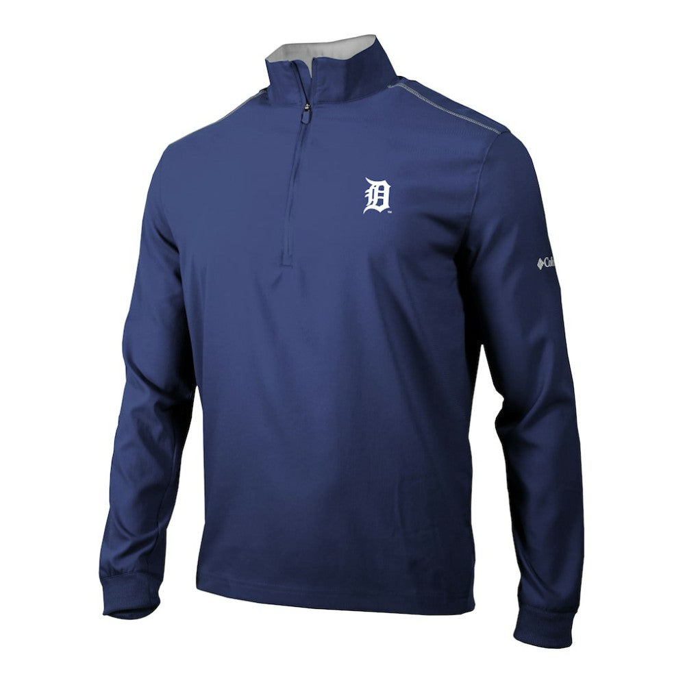 Detroit Tigers Omni-Wick Bogey's Paradise Quarter-Zip Pullover Navy | Columbia