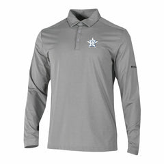 Houston Astros Omni-Wick Pin High Long Sleeve Polo Gray | Columbia