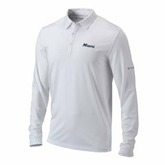 Miami Marlins Omni-Wick Pin High Long Sleeve Polo White | Columbia