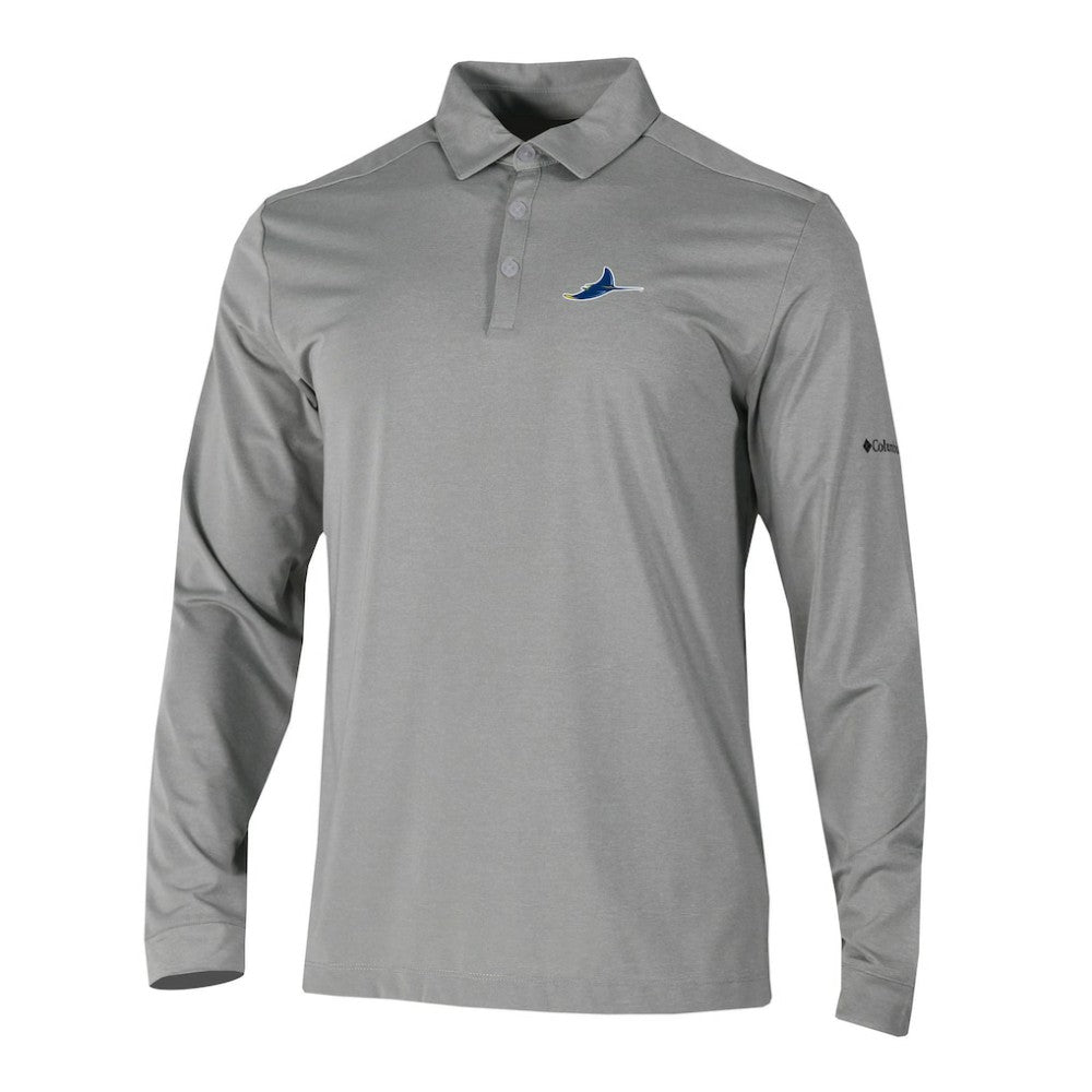 Tampa Bay Rays Omni-Wick Pin High Long Sleeve Polo Gray | Columbia