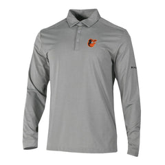 Baltimore Orioles Omni-Wick Pin High Long Sleeve Polo Gray | Columbia